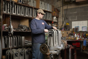 Guy working on pump